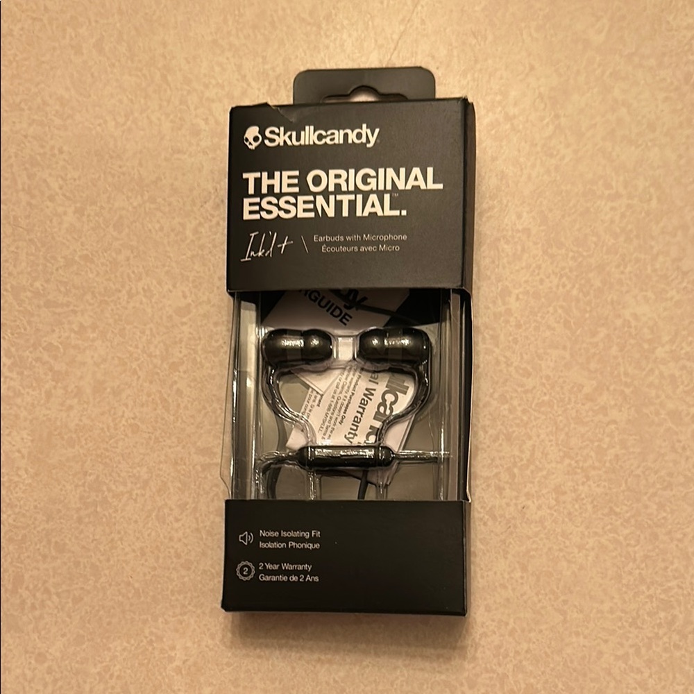 Skullcandy Black Earbuds with Microphone